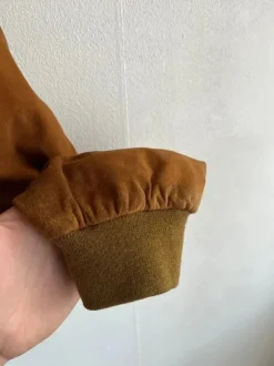 Läder vintage bomber jacka