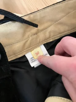 Lederhosen lang sort