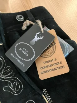 Lederhosen lang sort
