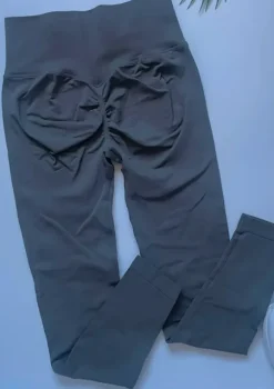 Legginsy sportowe szare damskie modelujące sylwetkę push-up wysoki stan rozmiar S