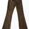 Leopard print jeans flare Y2K - styl vintage glam / effortless statement