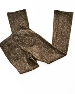 Leopard print jeans flare Y2K - styl vintage glam / effortless statement