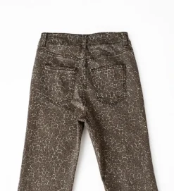 Leopard print jeans flare Y2K - styl vintage glam / effortless statement