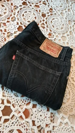 Levi’s 505 Regular Fit – svart/grå jeans W33 L30