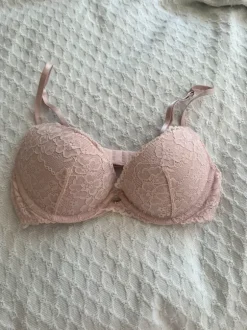 Lyserød blonde push up BH 75B