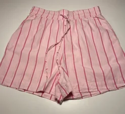 Lyserøde shorts med pink stribe str S