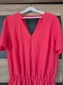 malinowy różowy kombinezon plus size duży rozmiar 50/52