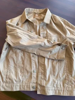 Mango denimjakke beige
