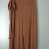Mango Suit Capri Pants - Skirt Effect / Wrap Design - Mustard/Caramel Brown
