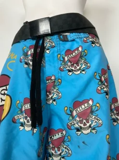 Mega Okazja! Unisex Szerokie Szorty Krótkie Spodenki Ed Hardy Swimwear Kąpielówki Japan Style