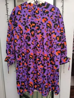 Mocny print sukienka tunika oversize