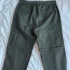 Mørkegrønne hørmix chinos med stretch i livet fra Arket
