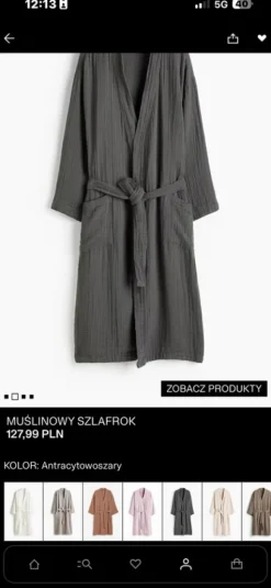 Muślinowy szlafrok H&M
