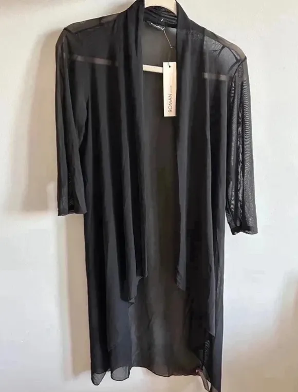 Narzutka • plażowa • pareo • wakacje • czarna • siateczka • classy