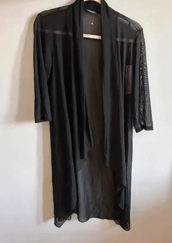 Narzutka • plażowa • pareo • wakacje • czarna • siateczka • classy