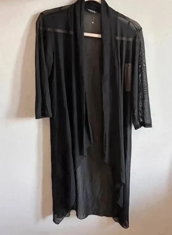 Narzutka • plażowa • pareo • wakacje • czarna • siateczka • classy