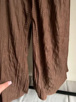 Narzutka M&S 46 brązowa boho wiązana długa, minimalistyczna, basic, wiosna lato, casual