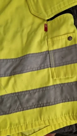Neon gul arbetsshorts C58 med reflex