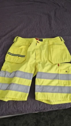 Neon gul arbetsshorts C58 med reflex