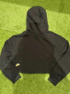 Nike Sportswear Crop Top Hoodie Czarna Neon Logo Rozmiar L