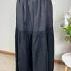 Nowa czarna spódnica maxi boho haftowana bawełna Lapa rozmiar XL