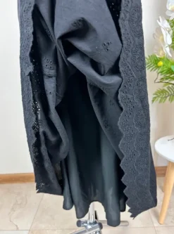 Nowa czarna spódnica maxi boho haftowana bawełna Lapa rozmiar XL