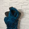 Nowa Zjawiskowa suknia wieczorowa maxi z cekinami Blue Plum, S M