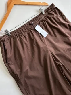 Nowe brązowe spodnie na gumce szeroka nogawka bawełna plus size 4XL/48