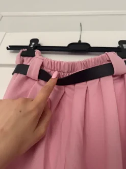 NOWE piękne eleganckie szerokie spodnie palazzo szwedy z paskiem w talii i wysokim stanem