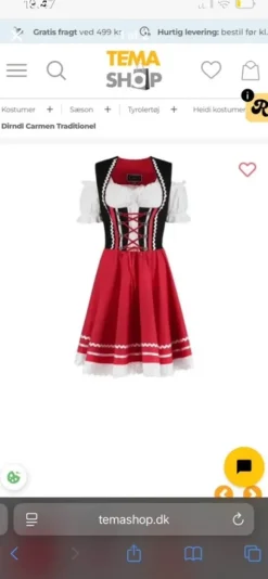 Oktober kjole - tyroler kjole - Heidi kostume