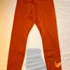 Orange Nike Dri Fit Tights