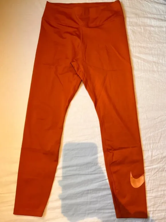 Orange Nike Dri Fit Tights