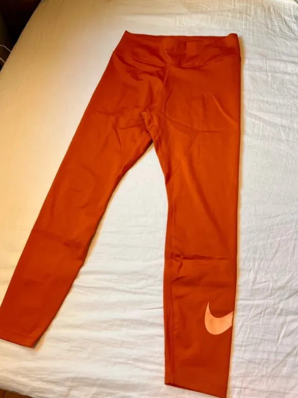 Orange Nike Dri Fit Tights