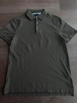 Oryginalna koszulka polo Tommy Hilfiger – Rozmiar L – Khaki / Oliwkowa