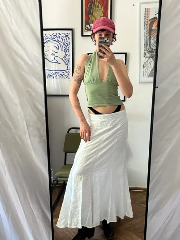 Piękna maxi spódnica vintage y2k archive witchy goth fairycore coquette hippie