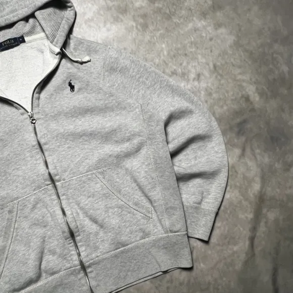 Polo Ralph Lauren Zip Up Hoodie Grey Bluza rozpinana Ralph Lauren trendy aesthetic pinterest