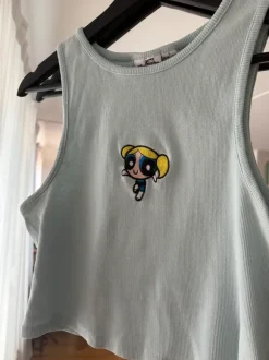 Powerpuff girls Light blue cropped tank