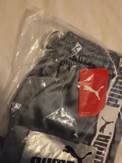 Puma stripe shorts jr steel grey