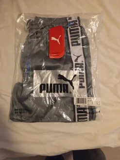 Puma stripe shorts jr steel grey