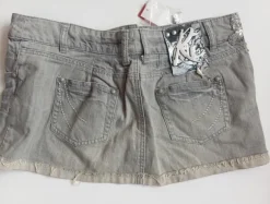 R. 38 Nowe spódniczka mini Grey szary kolor cekiny metalowe ozdobny River island sale 70 off