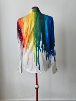 Rainbow button up