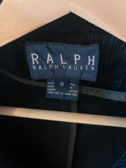 Ralph Lauren blazer str 8, sort fløjl