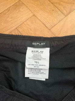 Replay szorty kąpielowe męskie L czarne duże logo stan idealny