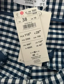 Reserved spodnie vichy kratka gingham wysoki stan 38 nowe z metką