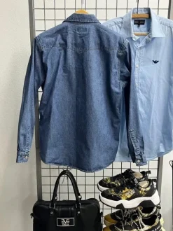 RL1679X koszula Ralph Lauren, jeansowa, w stylu old money, 100% cotton