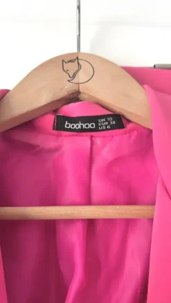 Rosa kostym från Boohoo i strl 38