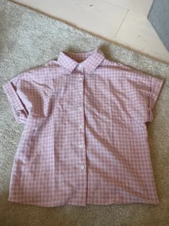 rosa plaid skorta