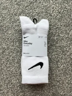 skarpety | nike | nowe z metką | rozmiar 38-42 | dri - fit | bawełna | białe