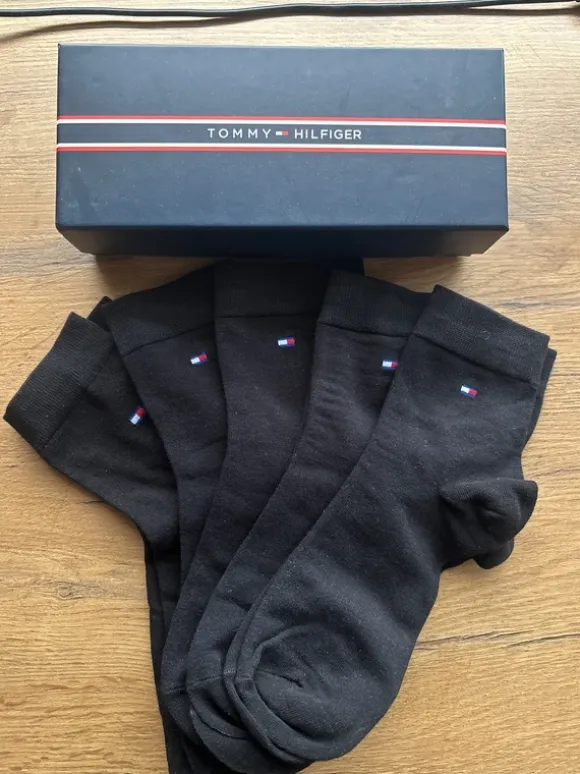 Skarpety Tommy Hilfiger 5-pak 39-42 czarne w pudełku