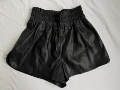 Sort Lædershorts XS